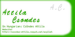 attila csondes business card